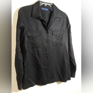 Karen Scott Gray Button-Up Skirt